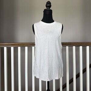 Lululemon All Yours Thread Dye White Silver Drop Tank Top Size 2 Gym Athletisure
